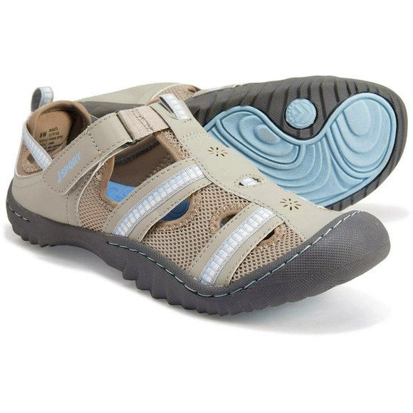 Jsport Shoes Jsport Womens Regatta Vegan Sport Sandals Size 675 Wide Width Tan Beige Poshmark